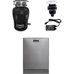 غسالة أطباق اكويتور 24 بوصة، 15 مكان، هادئة 110 فولت إي ستار ADA+3/4 حصان، جهاز التخلص من القمامة in Kuwait