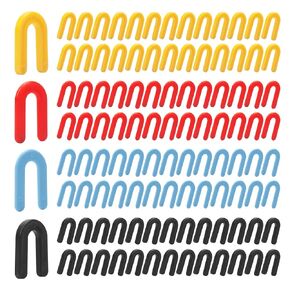 600Pcs Plastic Shims, Horseshoe Shims, Tile Shims, Window Shims, U Shims, Plastic Shims for Leveling, Blue 1/16", Red 1/8", Yellow 3/16", Black 1/4" in Kuwait