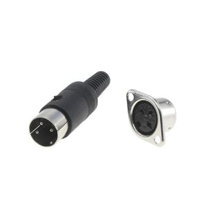 fengpeng 2pcs(1 Pair) 3/4/5/6/7/8 Pin Male Female S Type DIN Power Plug Connectors Hulled Panel Mount Chassis Solderless Keyboard Jack(Ivory) in Kuwait