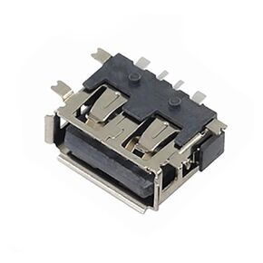 fengpeng 10 Pcs/Lot Female Warp Edge USB 2.0 4 Pin Type A SMT Feet 180 Degree Crimping Charge Plug Socket Jack Connector Wire Adapeter in Kuwait