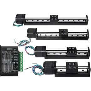 HHBL8I طاولة منزلقة بمحرك T-نوع دليل خطي للسكك الحديدية مرحلة صغيرة منزلقة محرك محرك عدة وحدة خطية كهربائية Z محور 50-300 مم (سائق السكتة الدماغية 50 مم، درجة 4 مم) in Kuwait