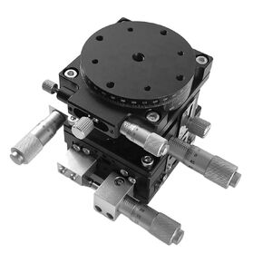 DISJEST Precision XYZR 4 محاور 2.36 بوصة × 2.36 بوصة مرحلة خطية، رقم المحمل LT60-LM، طاولة منزلقة لتحديد المواقع يدويًا، منصة ضبط 60 × 60 مم in Kuwait