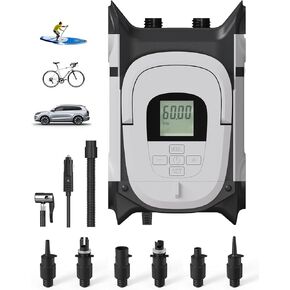 Paddle Board Pump with Auto-Off Function Dual Motor for Inflatable SUP and Boat, 22PSI Portable Electric Air Pump for Paddleboard with DC 12V Car Power Connector and Kayak Accessories in Kuwait