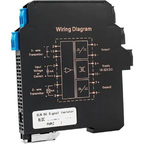 KNKQZXVDF DC24V 35 مم DIN السكك الحديدية التناظرية إشارة المعزل 1 في 2 خارج 0-10mA إلى 0-10V 4-20mA 1-5V (4-20ma الإخراج) in Kuwait