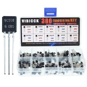 VIBICCK 24 Value 840-piece Assorted Type General Purpose TO92 Transistors PNP NPN Bipolar Power Transistor Assortment Kit with Individual Compartment in Kuwait