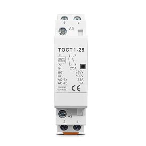 TOCT1-25 موصل وحدات تيار متردد منزلي ثنائي القطب، 25 أمبير 220 فولت 230 فولت 50/60 هرتز، حامل السكك الحديدية Din، معتمد من CE (25A 1NO 1NC) in Kuwait