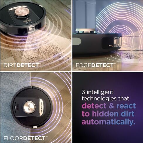 Shark RV2820AE Detect Pro Self-Empty Robot Vacuum, XL 60-Day HEPA Base, Best for Pet Hair, Smart Home Mapping, LiDAR Navigation (Renewed) in Kuwait