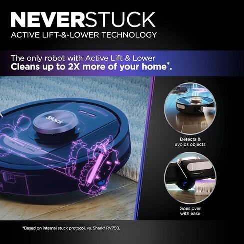 Shark RV2820AE Detect Pro Self-Empty Robot Vacuum, XL 60-Day HEPA Base, Best for Pet Hair, Smart Home Mapping, LiDAR Navigation (Renewed) in Kuwait