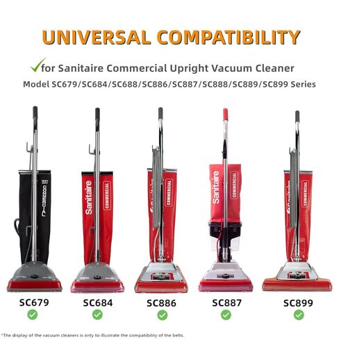 JEDELEOS RD Belt 66100 for Sanitaire Commercial Upright Vacuum SC679 SC684 SC688 SC886 SC887 SC888 SC899, Round Belts for Eureka 52100 and 52100C Replace Parts 30563B (Pack of 6) in Saudi Arabia