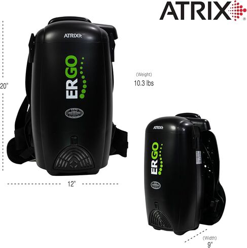 Atrix Ergo Backpack Vacuum VACBP1-PK – Pro Clean Kit with 10 HEPA Filters, Storage Bag & 25ft Extension Cord in Saudi Arabia