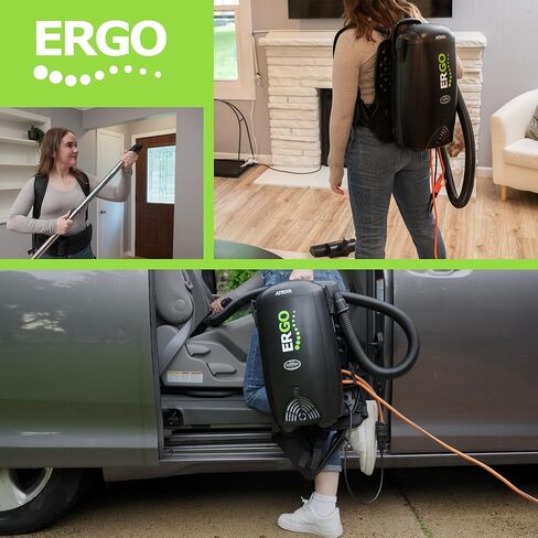 Atrix Ergo Backpack Vacuum VACBP1-PK – Pro Clean Kit with 10 HEPA Filters, Storage Bag & 25ft Extension Cord in Saudi Arabia