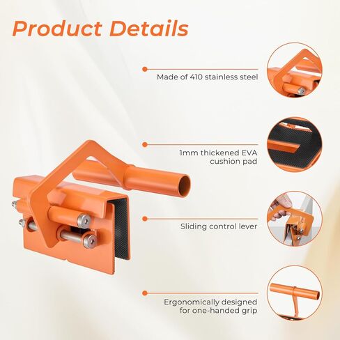 حامل لوحة إمبوت، أداة رفع الخشب الرقائقي، أداة حمل الحوائط الجافة، تدعم ما يصل إلى 110 رطل - مقبض مريح بيد واحدة، مناسب للخشب والجدران الجافة وأدوات النجارة وملحقاتها in Kuwait