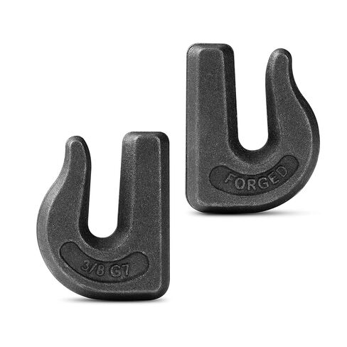 6Pack 3/8'' Weld-On Forged Clevis Grab Chain Hooks, Heavy Duty Forged Grade 70 Grade Utility Hook Weldable for Trailer Truck, Rigging, Car, SUV, RV, UTV, Tractors Loader Bucket-6600 LBS Capacity in Saudi Arabia