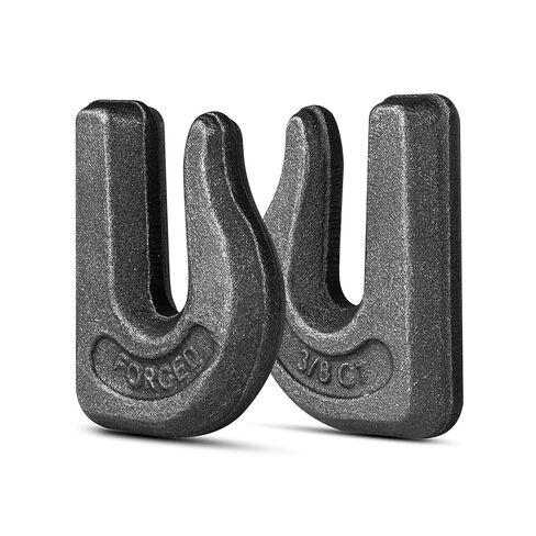 6Pack 3/8'' Weld-On Forged Clevis Grab Chain Hooks, Heavy Duty Forged Grade 70 Grade Utility Hook Weldable for Trailer Truck, Rigging, Car, SUV, RV, UTV, Tractors Loader Bucket-6600 LBS Capacity in Saudi Arabia