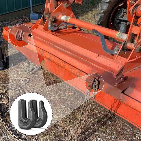 6Pack 3/8'' Weld-On Forged Clevis Grab Chain Hooks, Heavy Duty Forged Grade 70 Grade Utility Hook Weldable for Trailer Truck, Rigging, Car, SUV, RV, UTV, Tractors Loader Bucket-6600 LBS Capacity in Saudi Arabia