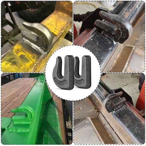 6Pack 3/8'' Weld-On Forged Clevis Grab Chain Hooks, Heavy Duty Forged Grade 70 Grade Utility Hook Weldable for Trailer Truck, Rigging, Car, SUV, RV, UTV, Tractors Loader Bucket-6600 LBS Capacity in Saudi Arabia