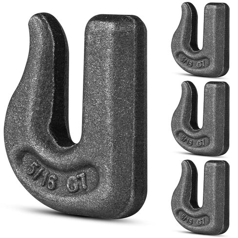 6Pack 3/8'' Weld-On Forged Clevis Grab Chain Hooks, Heavy Duty Forged Grade 70 Grade Utility Hook Weldable for Trailer Truck, Rigging, Car, SUV, RV, UTV, Tractors Loader Bucket-6600 LBS Capacity in Saudi Arabia