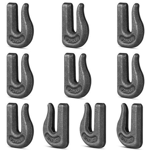 6Pack 3/8'' Weld-On Forged Clevis Grab Chain Hooks, Heavy Duty Forged Grade 70 Grade Utility Hook Weldable for Trailer Truck, Rigging, Car, SUV, RV, UTV, Tractors Loader Bucket-6600 LBS Capacity in Saudi Arabia