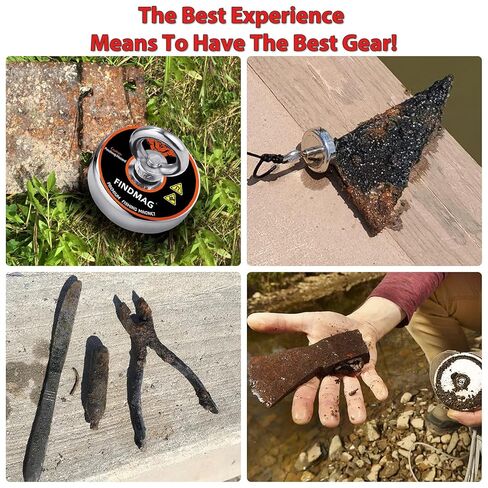 FINDMAG Super Strong Neodymium Fishing Magnets Kit, 500 LBS Pulling Force Magnetic Fishing Kit, Diameter 2.36 inch(60 mm) Magnets for Retrieving in River and Magnet Fishing in Saudi Arabia
