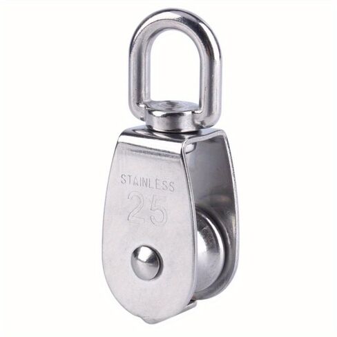 Stainless Steel Pulley M15/M20 M25 M32 Single Wheel Swivel Lifting Rope Pulley Set Bearing Lifting Wheel Tools (M15) in Saudi Arabia