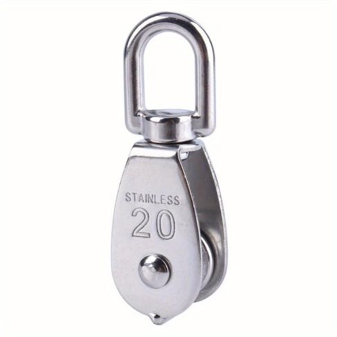 Stainless Steel Pulley M15/M20 M25 M32 Single Wheel Swivel Lifting Rope Pulley Set Bearing Lifting Wheel Tools (M15) in Saudi Arabia