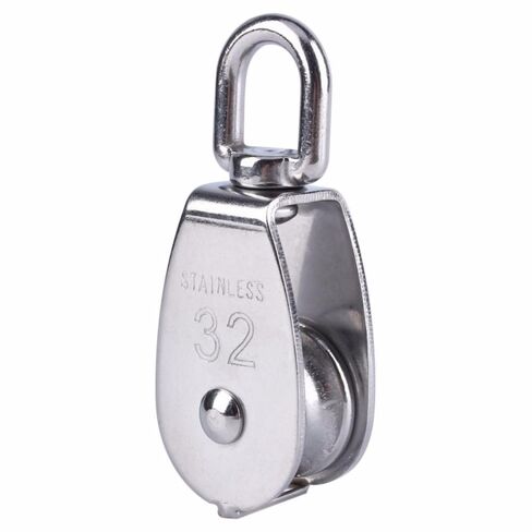 Stainless Steel Pulley M15/M20 M25 M32 Single Wheel Swivel Lifting Rope Pulley Set Bearing Lifting Wheel Tools (M15) in Saudi Arabia