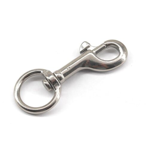 （2 Pieces) 120mm Swivel Eye Snap Hooks 316 Stainless Steel Marine Grade Single Ended Trigger Chain Clip for Dog Leash,Key Chain,Boat Ropes and Cages in Kuwait