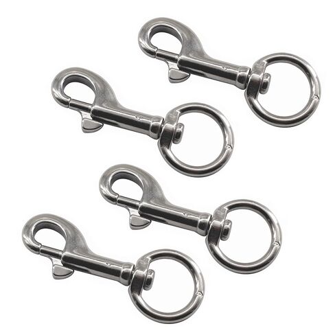 （2 Pieces) 120mm Swivel Eye Snap Hooks 316 Stainless Steel Marine Grade Single Ended Trigger Chain Clip for Dog Leash,Key Chain,Boat Ropes and Cages in Kuwait