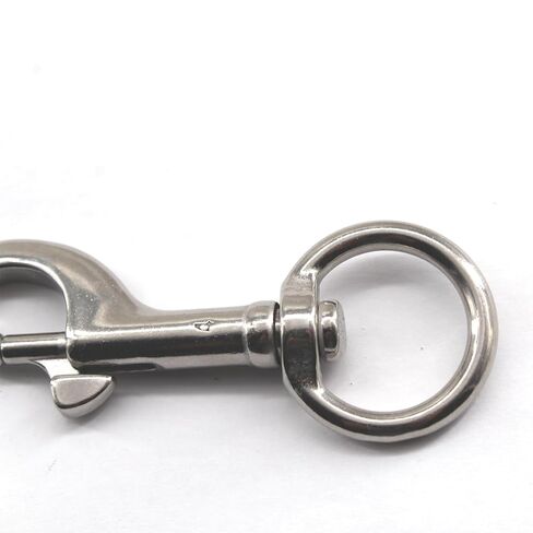 （2 Pieces) 120mm Swivel Eye Snap Hooks 316 Stainless Steel Marine Grade Single Ended Trigger Chain Clip for Dog Leash,Key Chain,Boat Ropes and Cages in Kuwait
