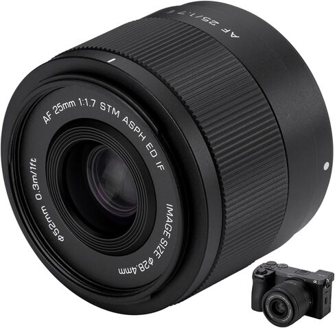 Viltrox 25mm F1.7 Fe APS-C Lens للكاميرات الإلكترونية ، AF 25 F/1.7 e-mount aperture stm prime lens for sony ZV-E10 FX30 in Kuwait