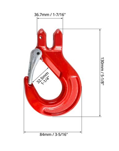 خطاف منزلق QWORK Clevis مع مزلاج، 4 عبوات، 3/8 بوصة، حد تحميل 4400 رطل، درجة 80 من سبائك الصلب المطروق in Kuwait