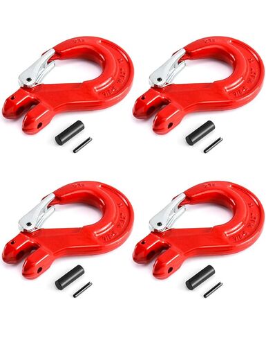 خطاف منزلق QWORK Clevis مع مزلاج، 4 عبوات، 3/8 بوصة، حد تحميل 4400 رطل، درجة 80 من سبائك الصلب المطروق in Kuwait