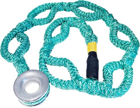 حبل حبال حلقية 3/4 × 6 'حبال أربورت، حلقة تزوير من الألومنيوم بقطر داخلي 28 مم، حبال كتلة تزوير قابلة للتعديل بـ 7 فتحات، 6 أقدام، 14600 رطل MBS in Kuwait
