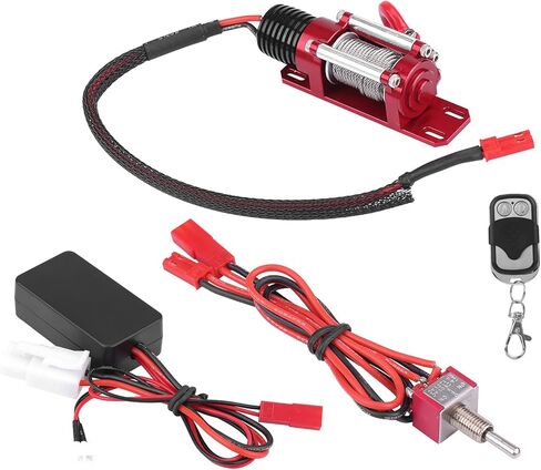 RC Winch 1/10, RC Winch Metal Winch, RC Car Winch with Remote Control Receiver, for Axial SCX10 D90 HPI RC Car Accessories in Saudi Arabia