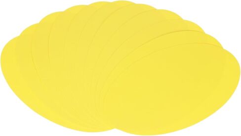 Meccanixity 8 بوصة مخزون بطاقة بيضاوية ، 30 جهاز كمبيوتر ملونة الورق ورقة بطاقة سميكة Cardstock لمشاريع Craft Diy الفصول الدراسية ديكور لوحة ، أصفر in Kuwait