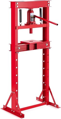 12-Ton H-Frame Hydraulic Press with Adjustable Table & 2 Press Plates, Heavy-Duty Shop Press for u-Joints, Metal Bending, and Garage Repairs in Saudi Arabia
