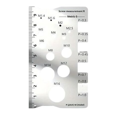 Thread Gauge Screw Size Chart Stainless Steel Screw Measuring Ruler Screw and Bolt Measuring Caliper, Durable & Precise Thread and Distance Measurement Screw Nut Gauge, M12 Precision Distance Caliper in Saudi Arabia