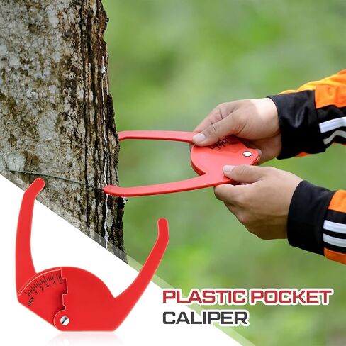 YooNotee 4 قطع من الفرجار البلاستيكي للجيب مقاس 7 بوصات أداة قياس فرجار شجرة البصل والفواكه والخضروات قياس القطر، مقياس 1/4 بوصة، أحمر، سهل القراءة، محمول للحمل in Kuwait