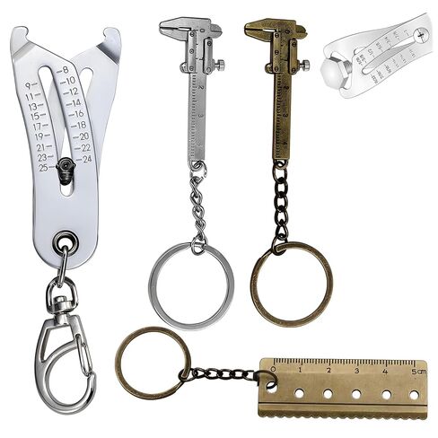4PCS Portable Precise Thread Checker Keychain – Portable Thread Checker Tool with Two Vernier Calipers, Quick Bolt Measuring Tool for Screws and Nuts, Tools Bolt Size Finder for Thread Identification in Kuwait