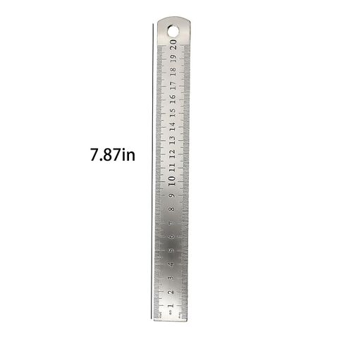2 Pcs Stainless Steel Ruler, 2 Sizes Straight Edge Rulers with Inch Metric, Metal Ruler for Drawing, Home, Office, Engineering (8inch/20cm + 12inch/30cm) in Saudi Arabia