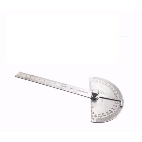 Stainless Steel Round Head 180 Degree Protractor Angle Finder Rotary Measuring Ruler Machinist Tool 10cm Craftsman Ruler in Saudi Arabia