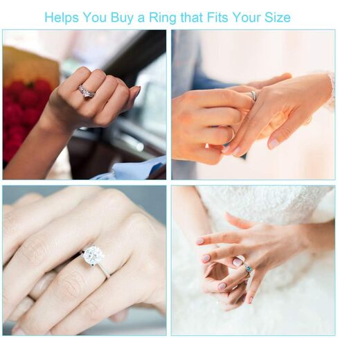 Ring Sizer Measuring Tool Set 27 PCS Metal Ring Measurement Tool, Gauge & Polishing Cloth, Sizing Kit for Women & Men in Saudi Arabia