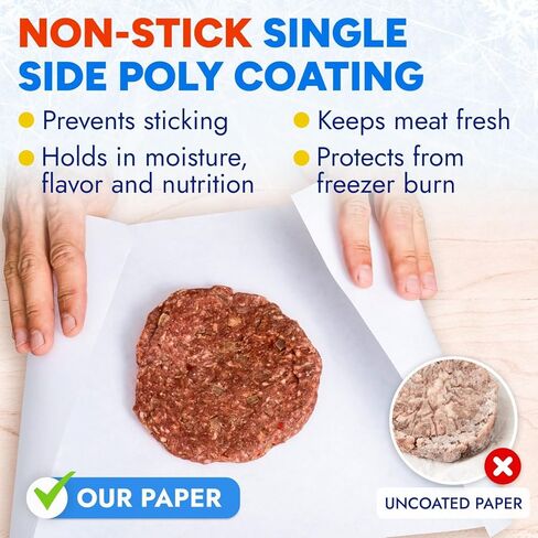 لفة ورق تجميد بيضاء من Paclord مقاس 24 بوصة × 1200 بوصة (100 بوصة) مصنوعة في الولايات المتحدة الأمريكية - غلاف مقاوم للرطوبة، يمنع حرق الفريزر، ويحافظ على اللحوم طازجة لمدة تصل إلى عام واحد - ورق مطلي بالبلاستيك للحوم والأسماك والدواجن in Kuwait