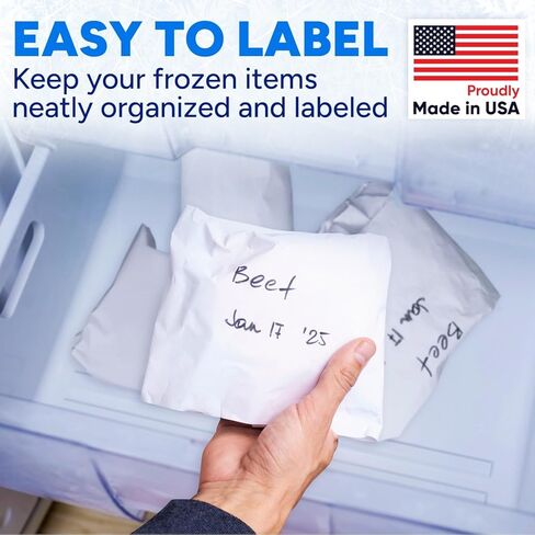 لفة ورق تجميد بيضاء من Paclord مقاس 24 بوصة × 1200 بوصة (100 بوصة) مصنوعة في الولايات المتحدة الأمريكية - غلاف مقاوم للرطوبة، يمنع حرق الفريزر، ويحافظ على اللحوم طازجة لمدة تصل إلى عام واحد - ورق مطلي بالبلاستيك للحوم والأسماك والدواجن in Kuwait