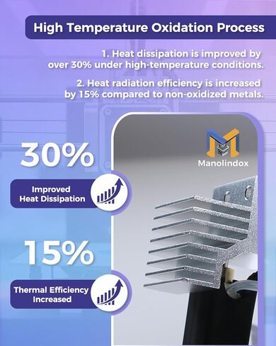Manolindox 2Pack 0.4MM Upgrade Ceramic Hotend for Elegoo Centauri Carbon, Thermal Efficiency Increased by 15%, with 0.6/0.8/0.2MM Hardened Steel Brass Nozzle Brush Silicone Socks and Kit Tools in Saudi Arabia