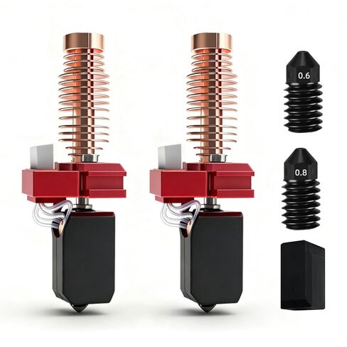 فوهة سيراميك مطورة 0.4 مم لـ Flashforge Adventurer 5/ 5M Pro Hotend Kit فوهة صلبة قابلة للفصل السريع رأس طباعة موصل حراري عالي لـ Flashforge Adventurer 5M Pro in Kuwait