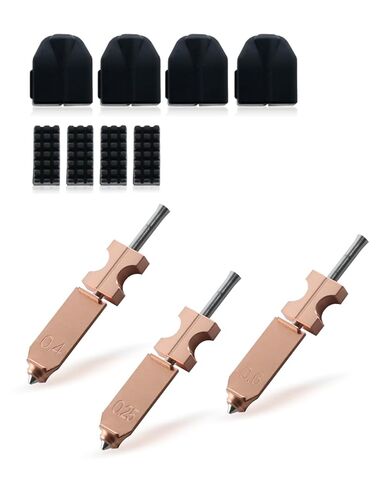 Manolindox 2Pack 0.4MM Upgrade Ceramic Hotend for Elegoo Centauri Carbon, Thermal Efficiency Increased by 15%, with 0.6/0.8/0.2MM Hardened Steel Brass Nozzle Brush Silicone Socks and Kit Tools in Saudi Arabia