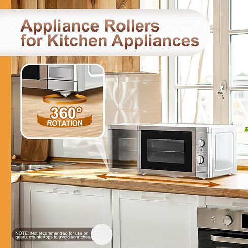 Pikabeast 8PCS Self Adhesive Casters Wheels Appliance Rollers Appliance Sliders for Kitchen 360 ° Swivel Universal Wheel, Mini, Coffee Makers, Trash Can, Storage Boxes (8PCS) in Saudi Arabia