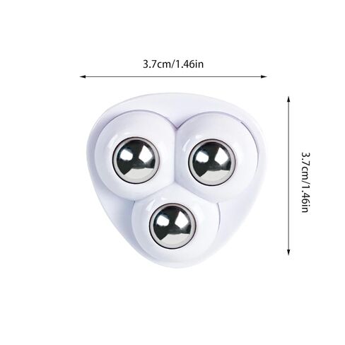 4 Pcs Self Adhesive Caster Wheels 360 Degree Swivel Mini Universal Wheel Set Appliance Rollers Appliance Sliders (White with 3 Stainless Steel Ball Style) in Saudi Arabia