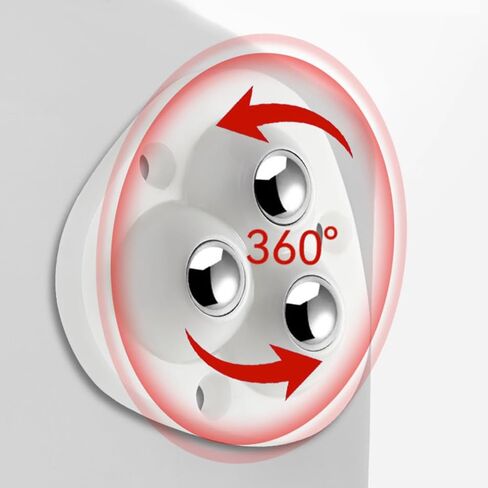 4 Pcs Self Adhesive Caster Wheels 360 Degree Swivel Mini Universal Wheel Set Appliance Rollers Appliance Sliders (White with 3 Stainless Steel Ball Style) in Saudi Arabia
